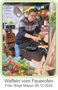 Waffeln vom Feuerofen Foto: Birgit Masur, 06.12.2025