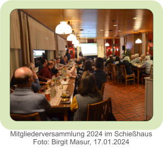 Mitgliederversammlung 2024 im Schießhaus Foto: Birgit Masur, 17.01.2024