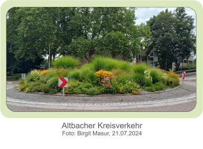 Altbacher Kreisverkehr Foto: Birgit Masur, 21.07.2024